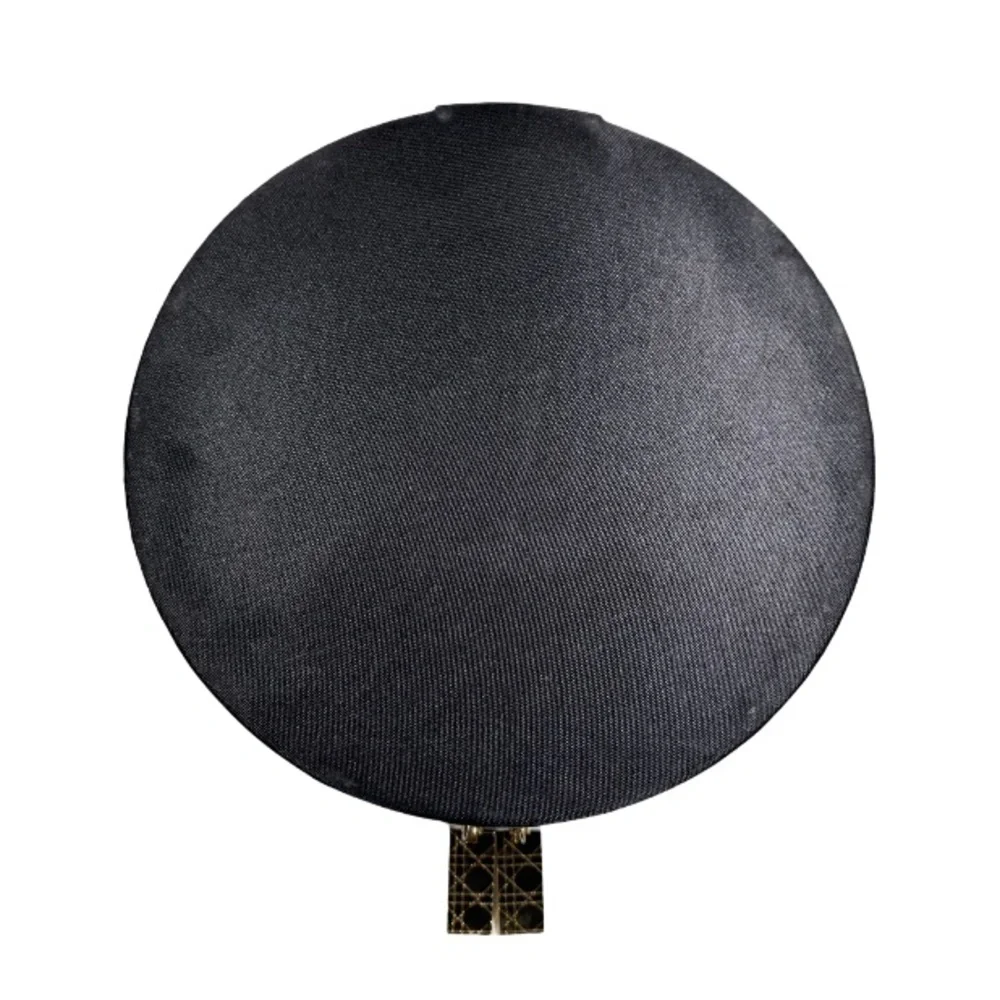 DIOR | Parfums VTG Black Round Travel Makeup Vanity Jewelry Box Case Vacation